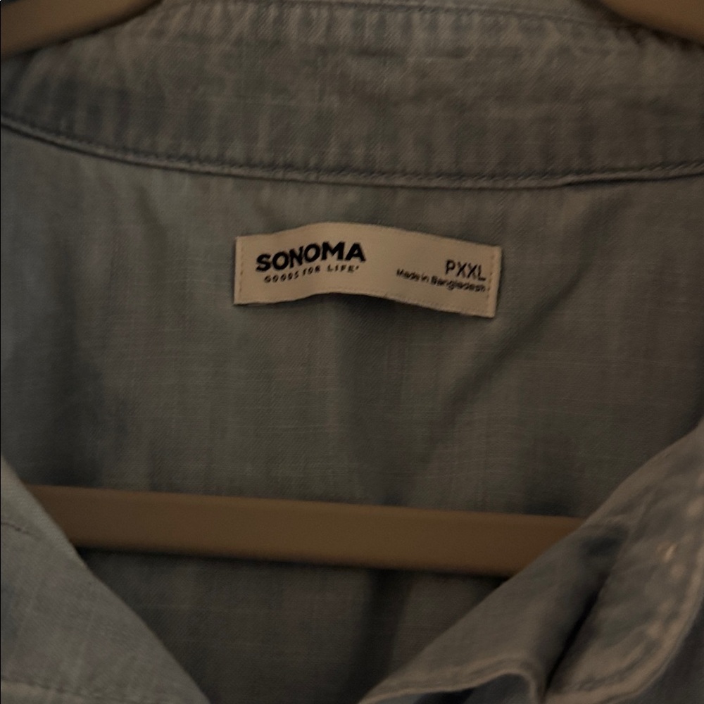 Sonoma Denim Blue Casual Shirt - Picture 3 of 3